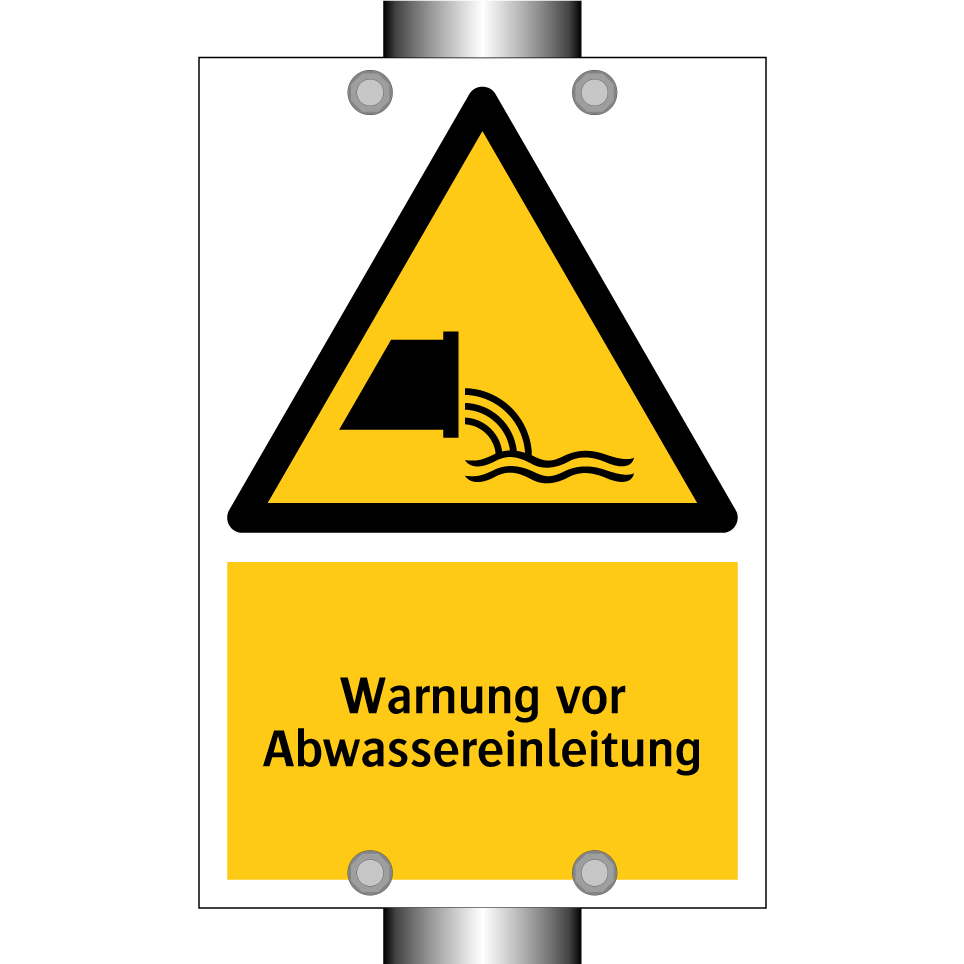 Warnung vor Abwassereinleitung