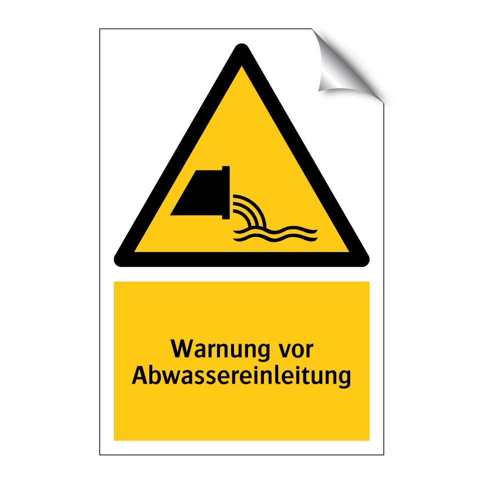 Warnung vor Abwassereinleitung