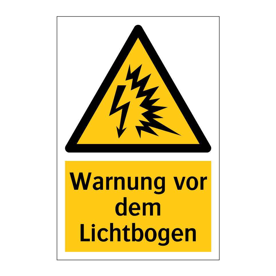 Warnung vor dem Lichtbogen