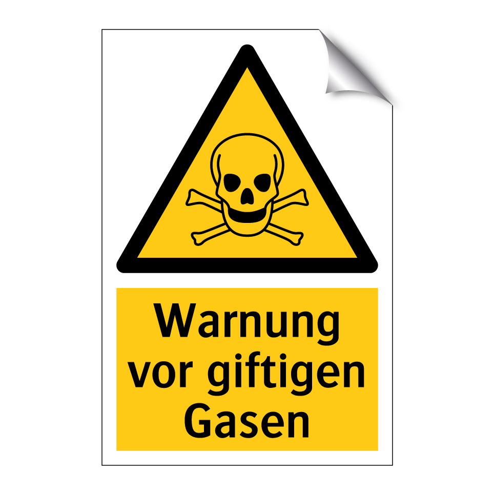 Warnung vor giftigen Gasen