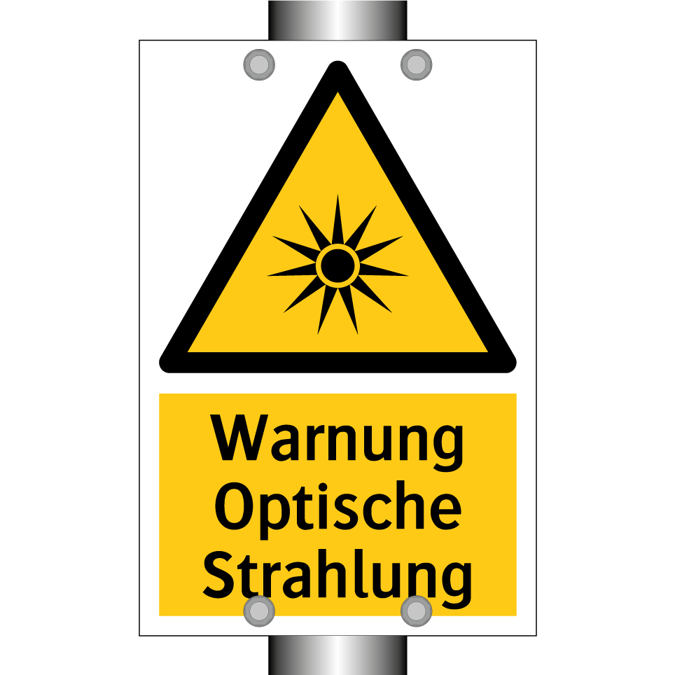 Warnung Optische Strahlung