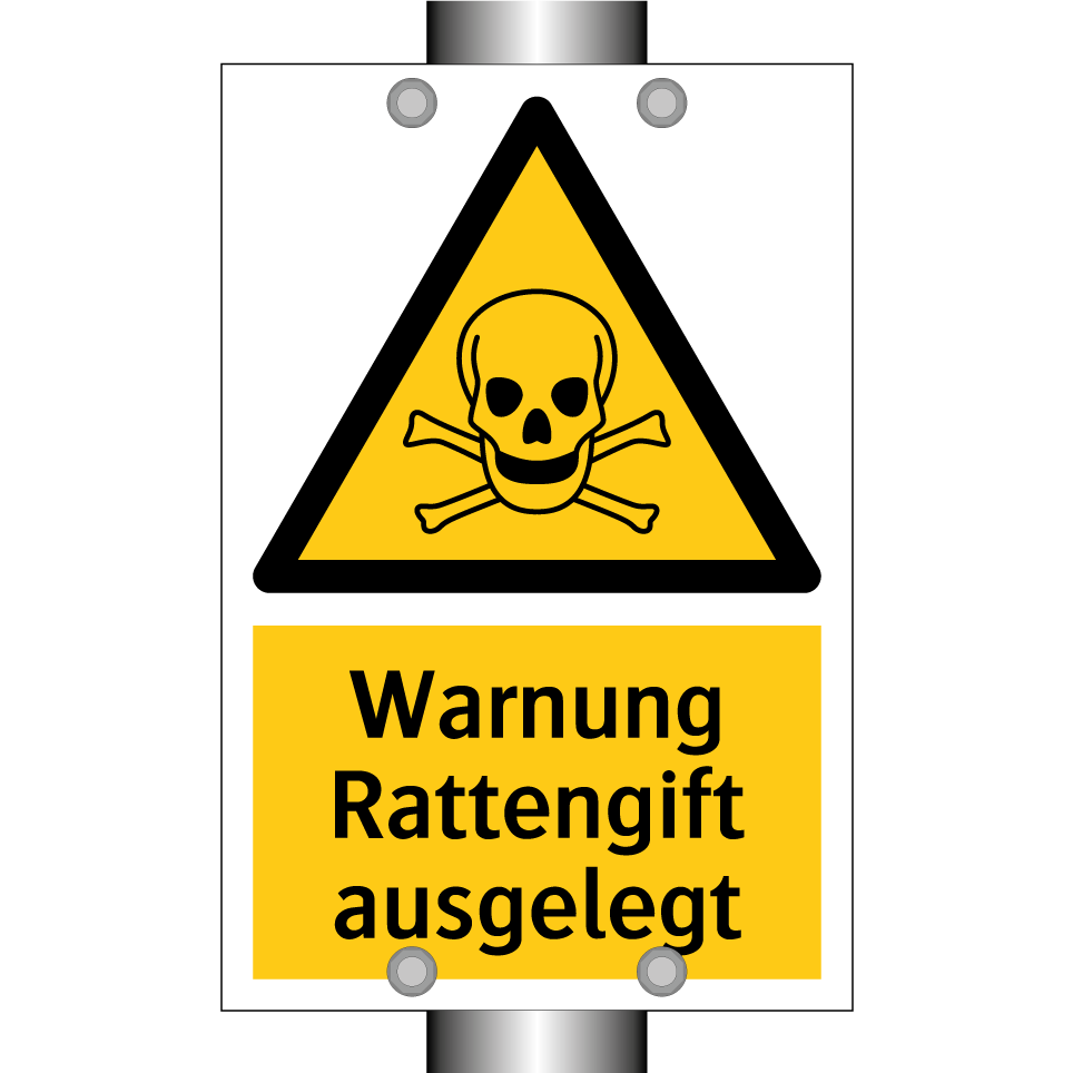 Warnung Rattengift ausgelegt