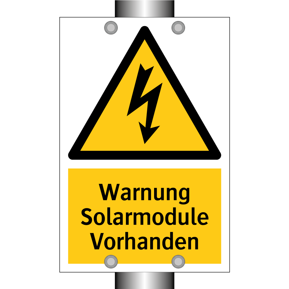 Warnung Solarmodule Vorhanden