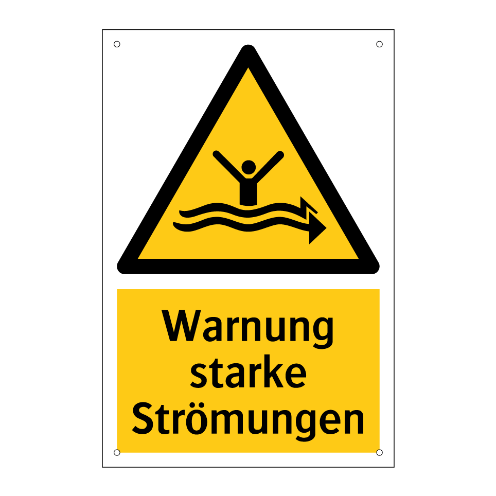 Warnung starke Strömungen