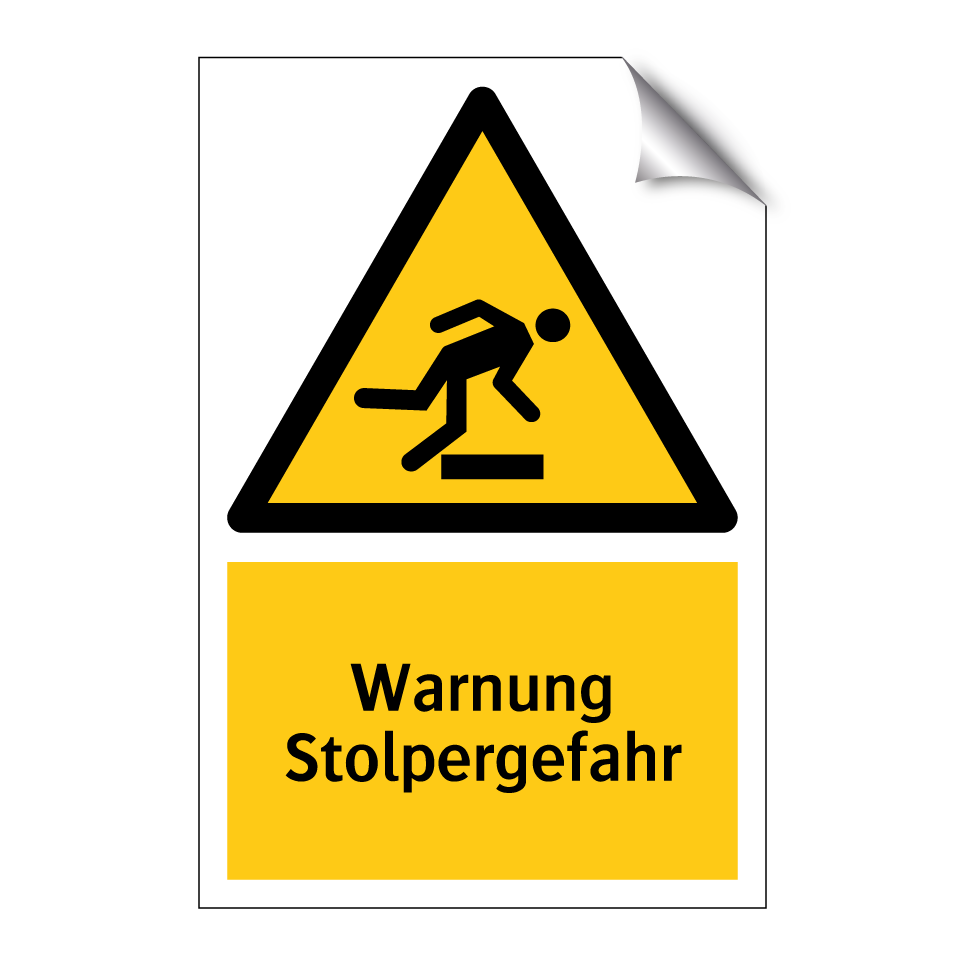 Warnung Stolpergefahr