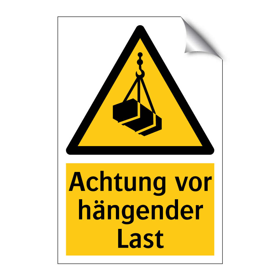 Achtung vor hängender Last