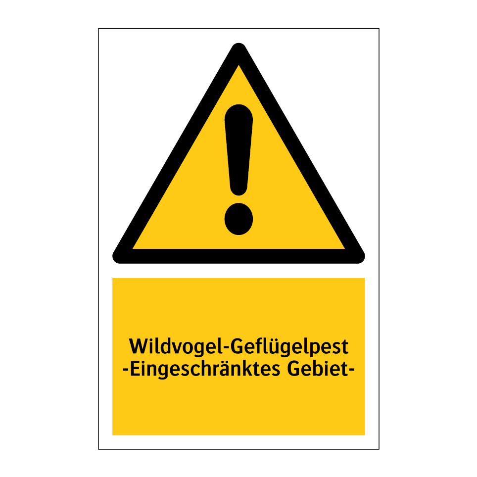 Wildvogel-Geflügelpest -Eingeschränktes Gebiet-