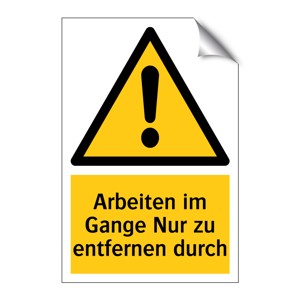 Arbeiten im Gange Nur zu entfernen durch