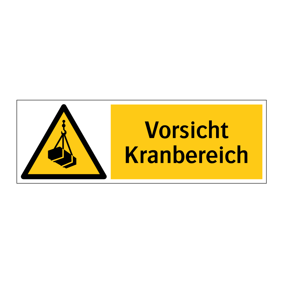 Vorsicht Kranbereich