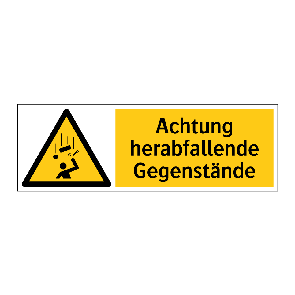 Achtung herabfallende Gegenstände