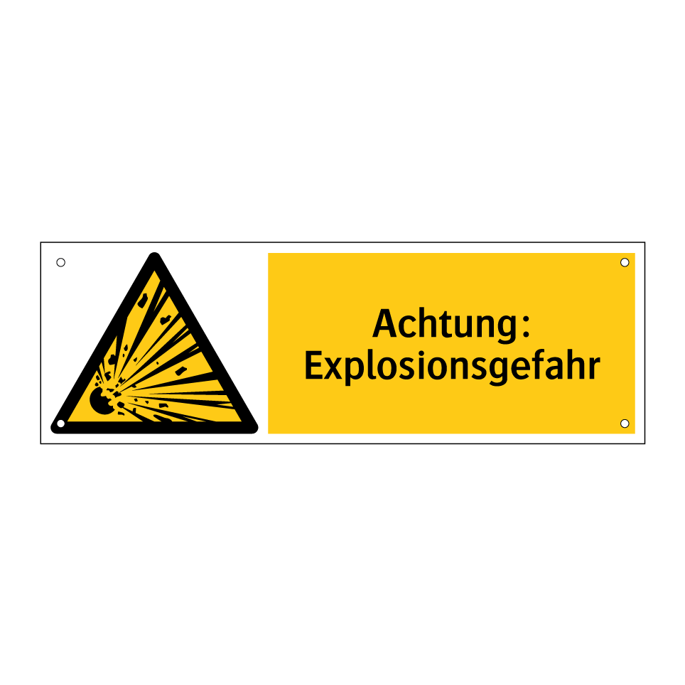 Achtung: Explosionsgefahr