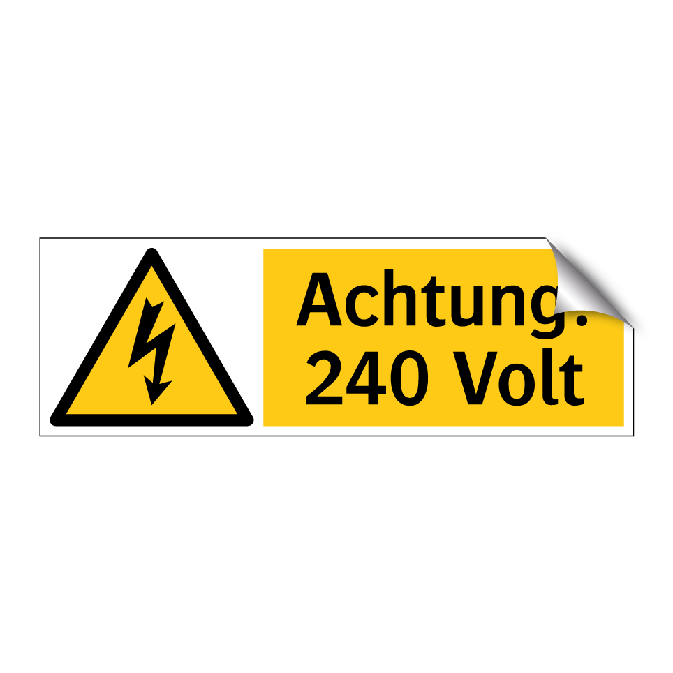 Achtung! 240 Volt