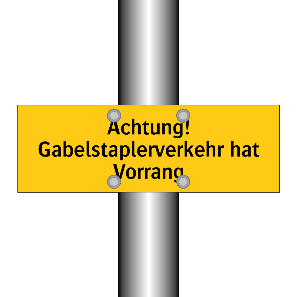 Achtung! Gabelstaplerverkehr hat Vorrang