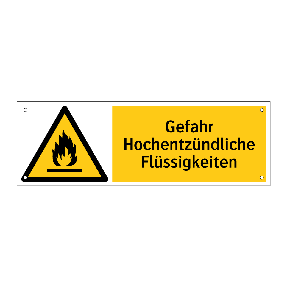 Gefahr Hochentzündliche Flüssigkeiten