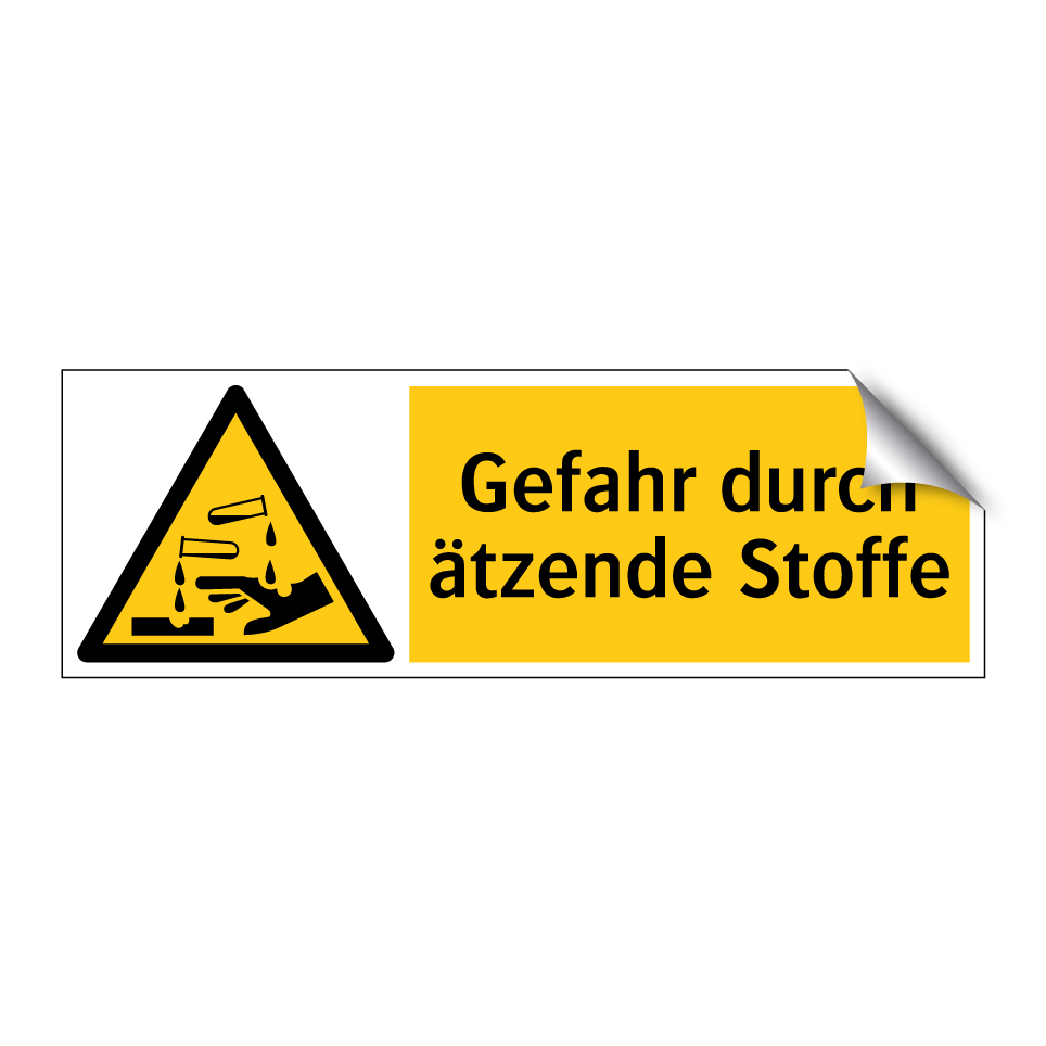 Gefahr durch ätzende Stoffe