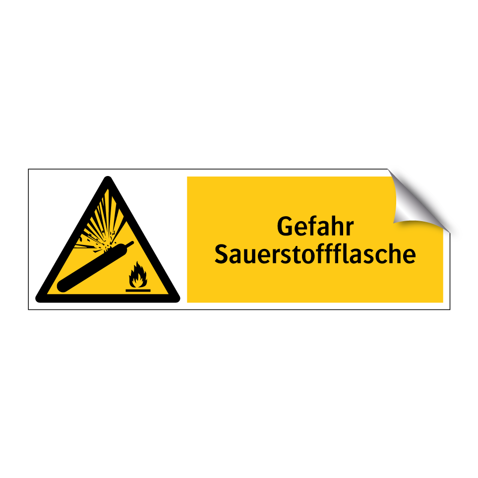 Gefahr Sauerstoffflasche