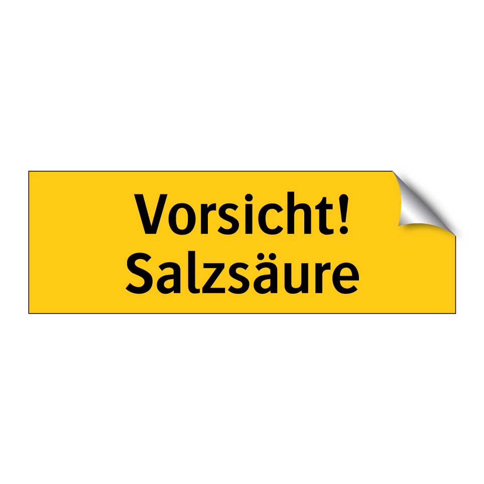 Vorsicht! Salzsäure