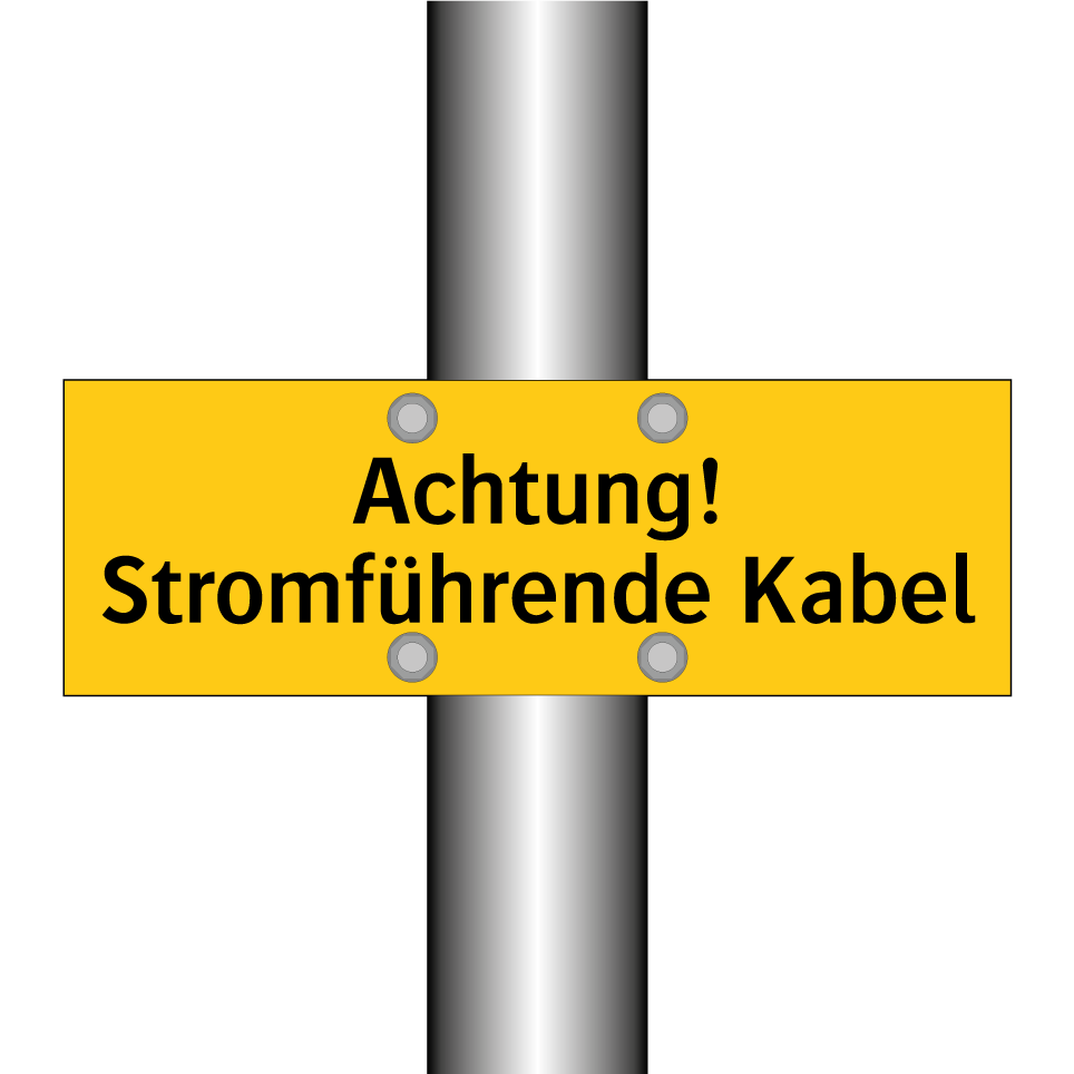 Achtung! Stromführende Kabel