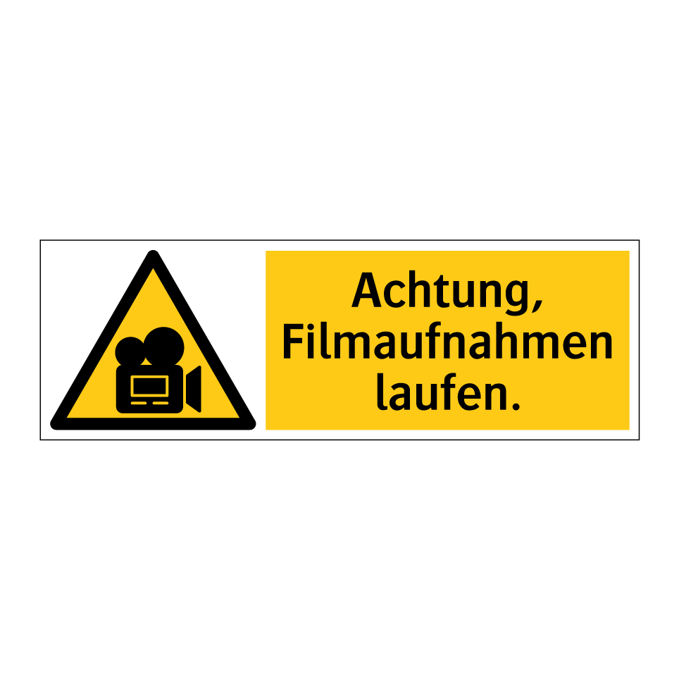 Achtung, Filmaufnahmen laufen.