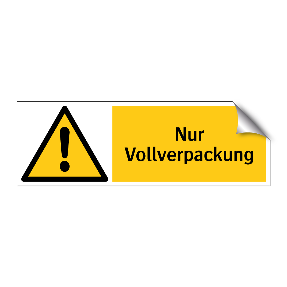Nur Vollverpackung