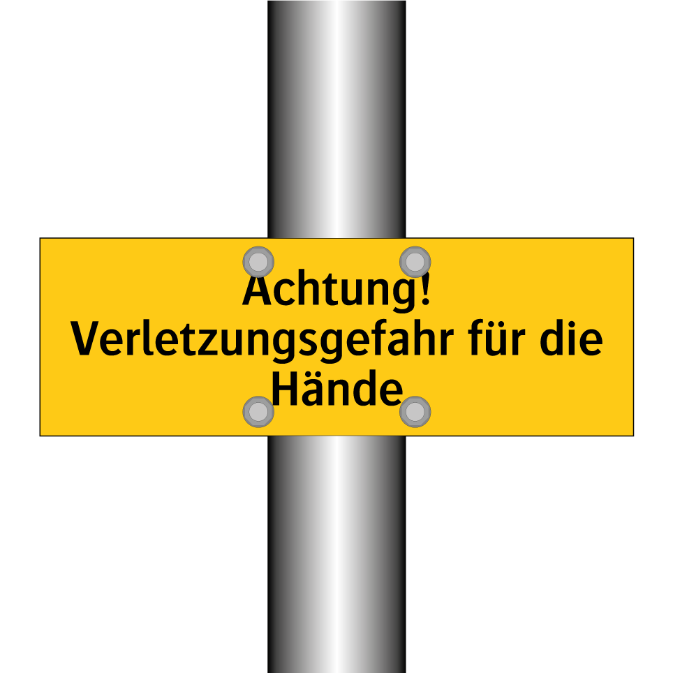 Achtung! Verletzungsgefahr für die Hände