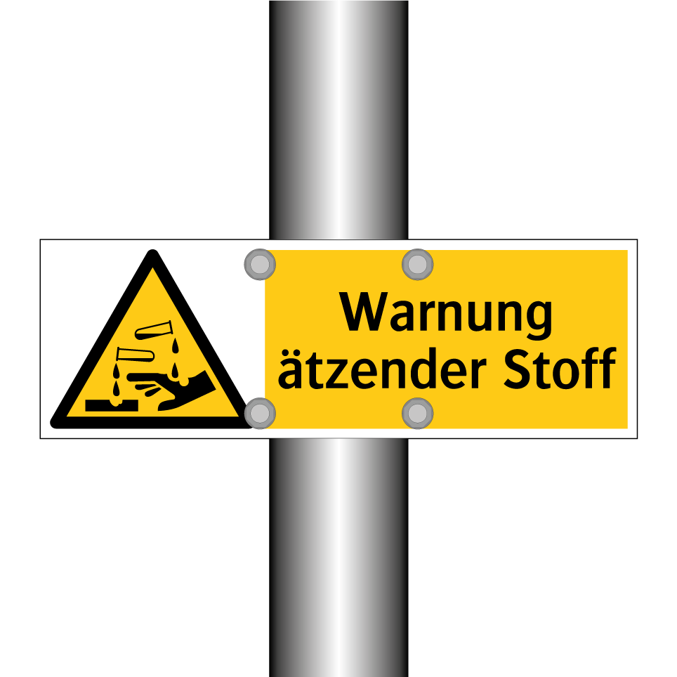 Warnung ätzender Stoff