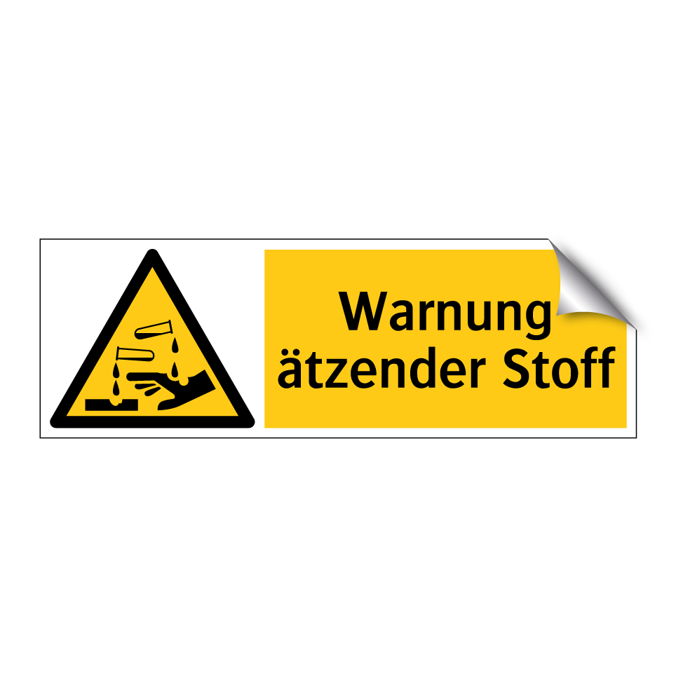 Warnung ätzender Stoff