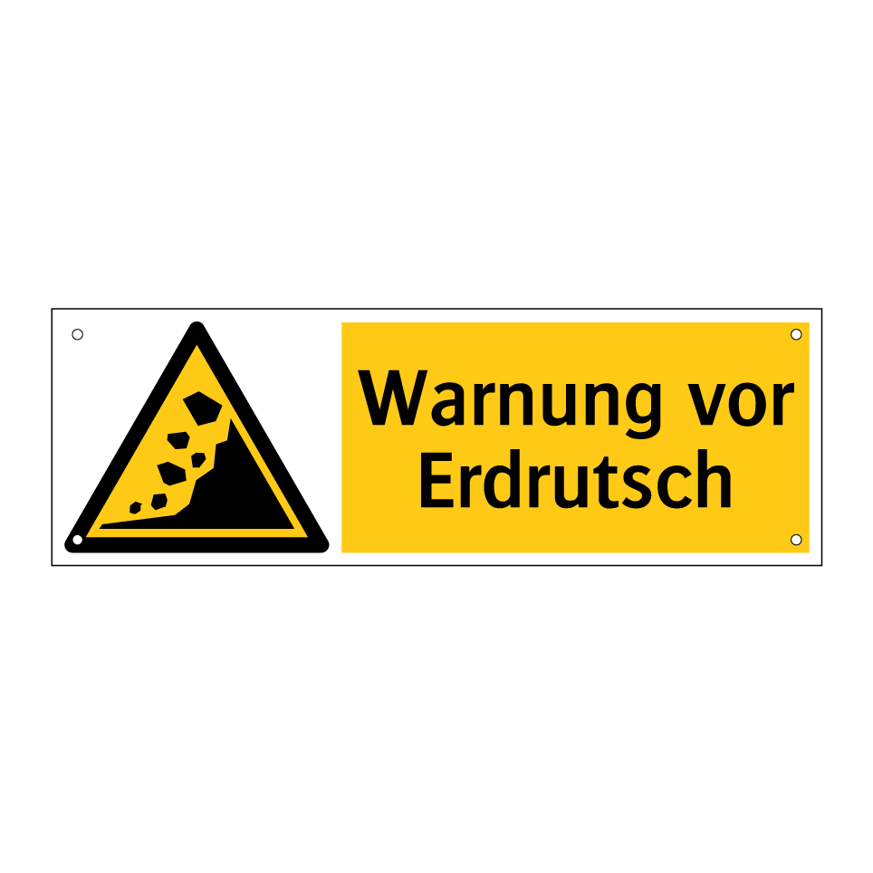 Warnung vor Erdrutsch