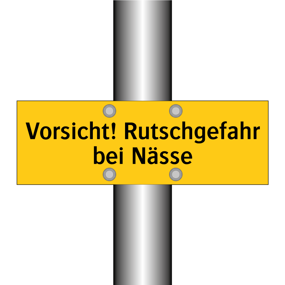 Vorsicht! Rutschgefahr bei Nässe