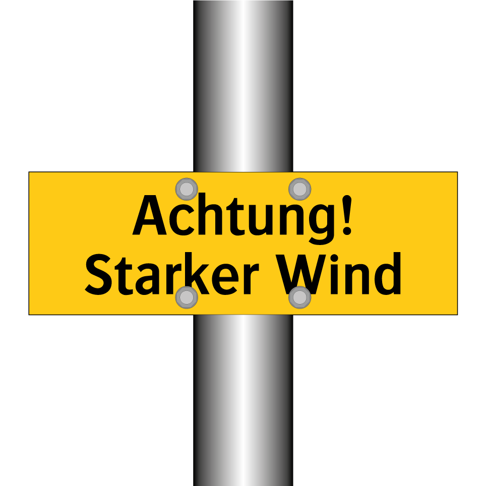 Achtung! Starker Wind