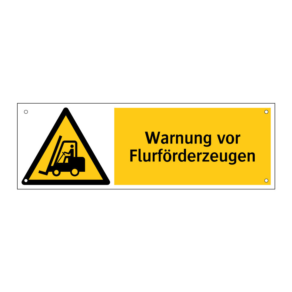 Warnung vor Flurförderzeugen