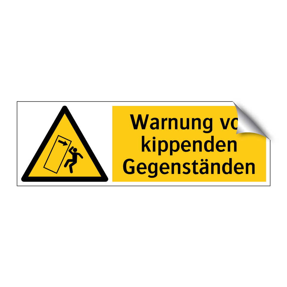 Warnung vor kippenden Gegenständen