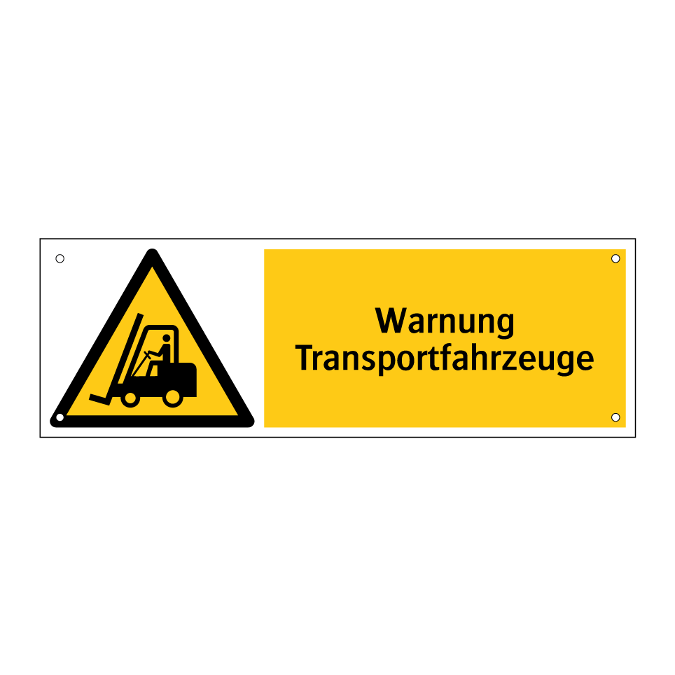 Warnung Transportfahrzeuge