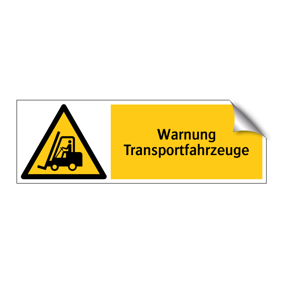 Warnung Transportfahrzeuge