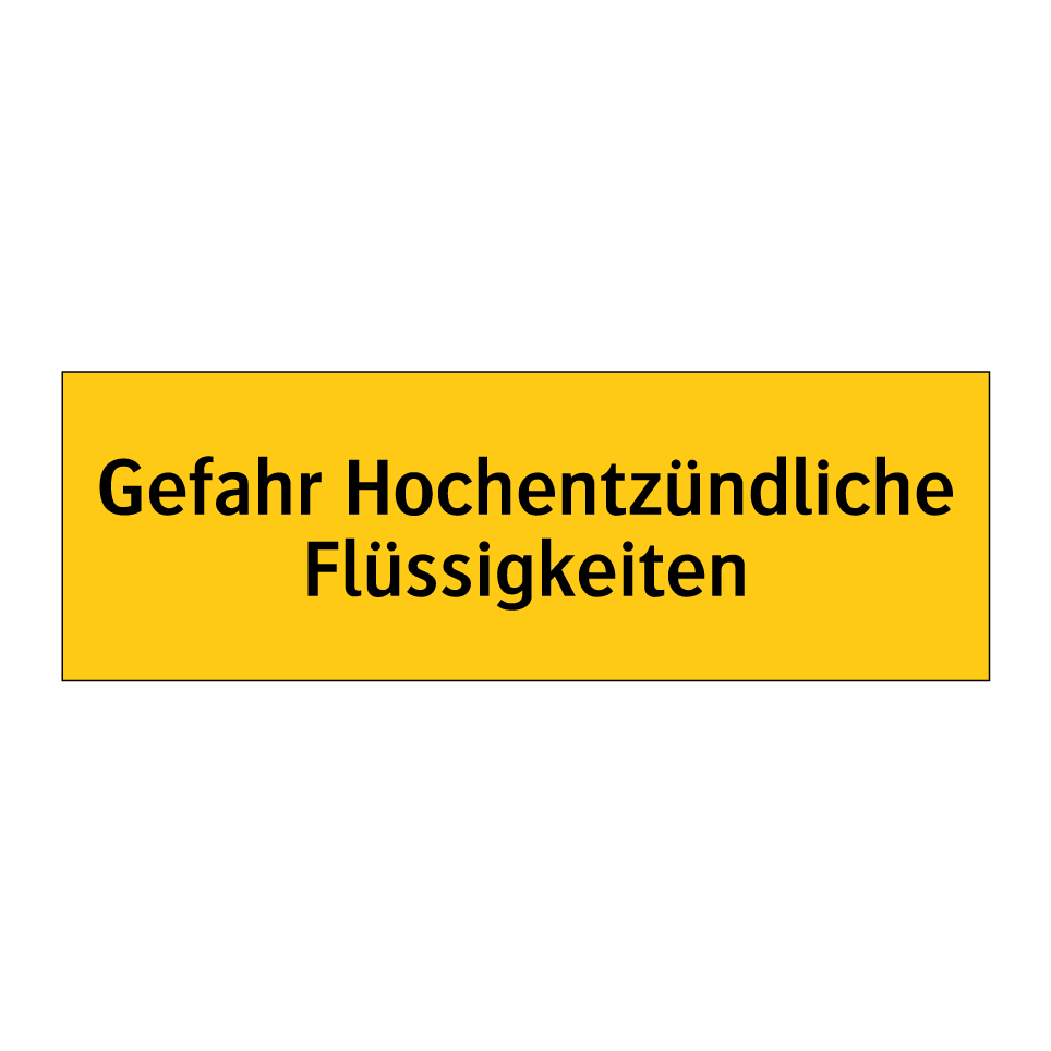Gefahr Hochentzündliche Flüssigkeiten