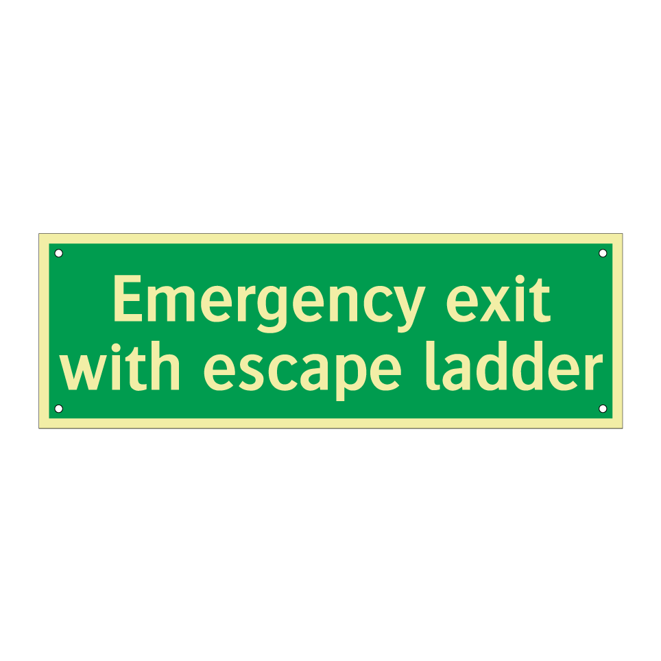Emergency exit with escape ladder