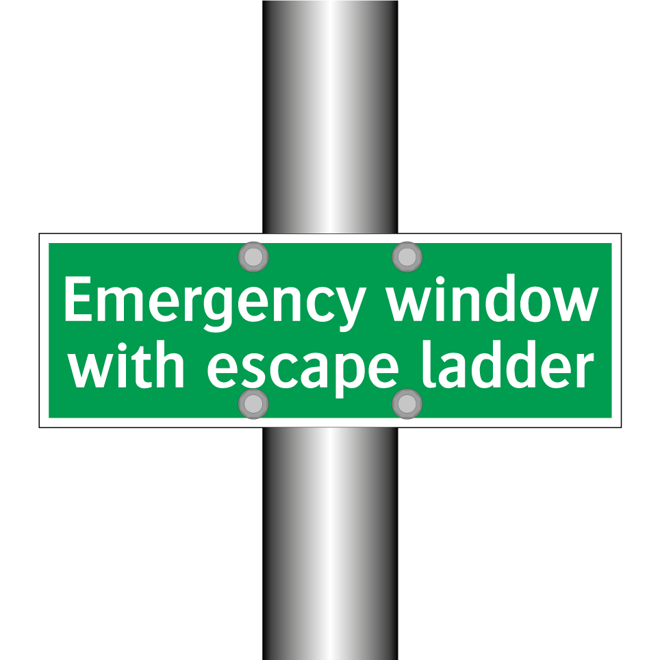 Emergency window with escape ladder
