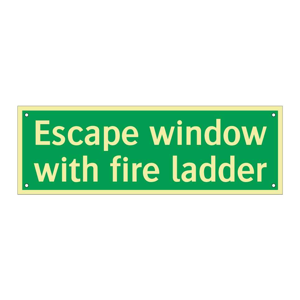 Escape window with fire ladder