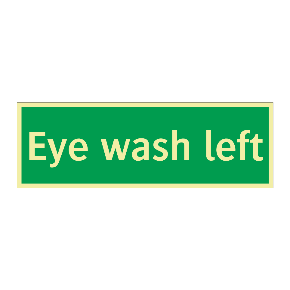 Eye wash left
