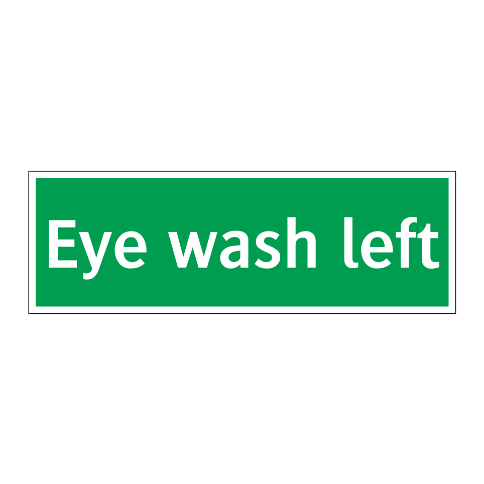 Eye wash left
