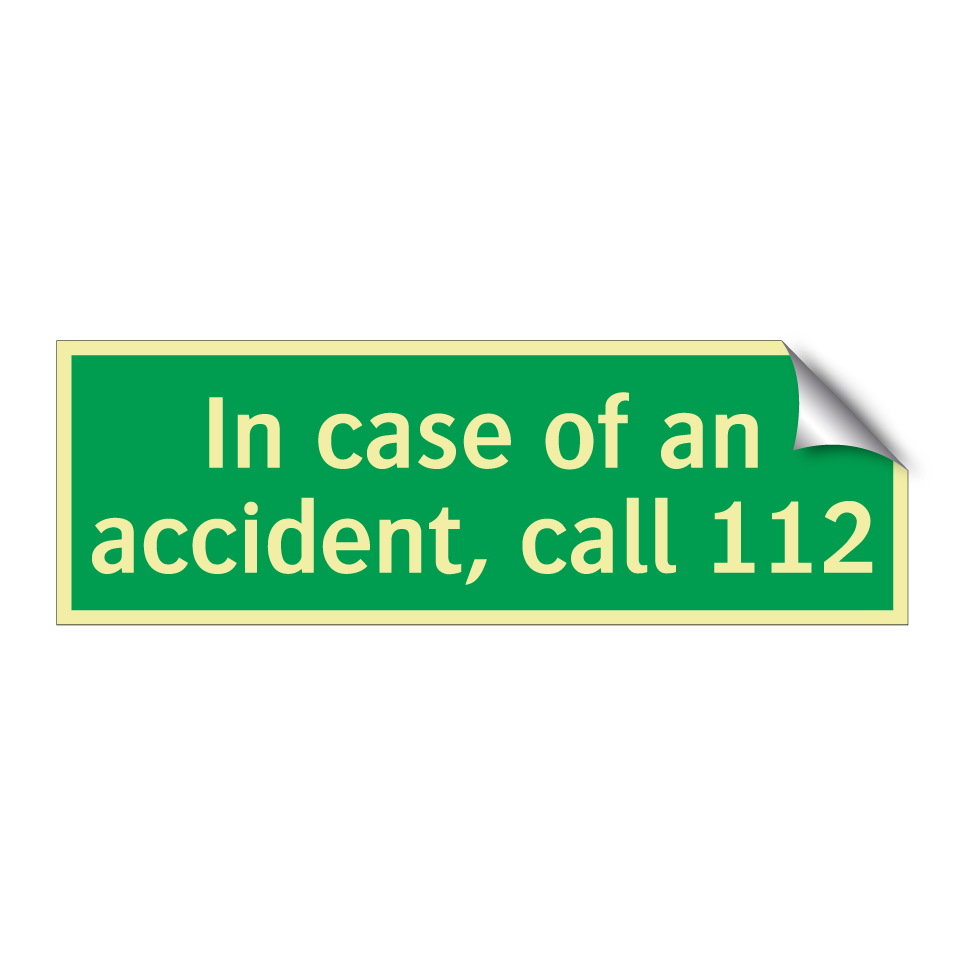 In case of an accident, call 112