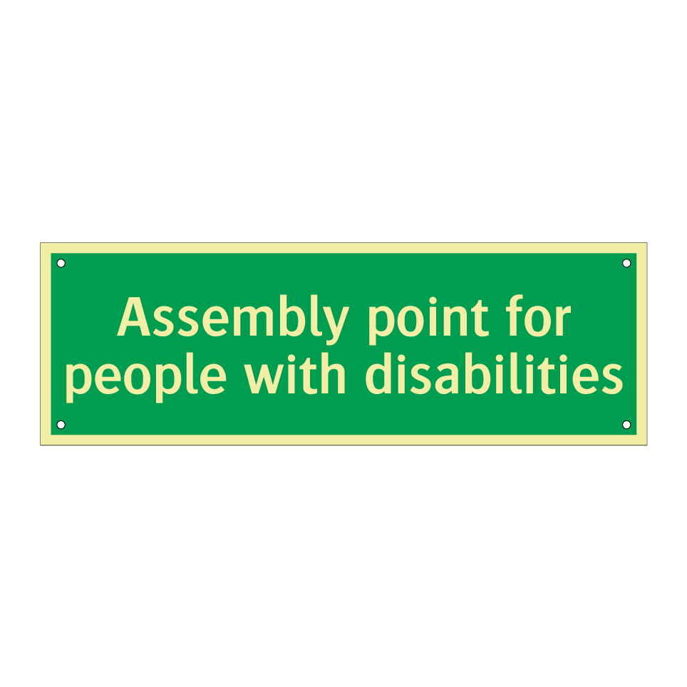 Assembly point for people with disabilities