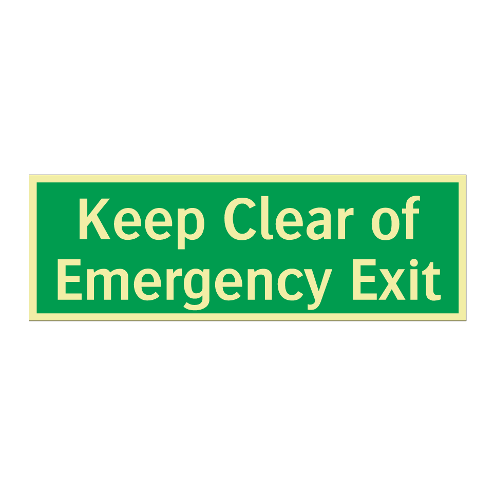 Keep Clear of Emergency Exit