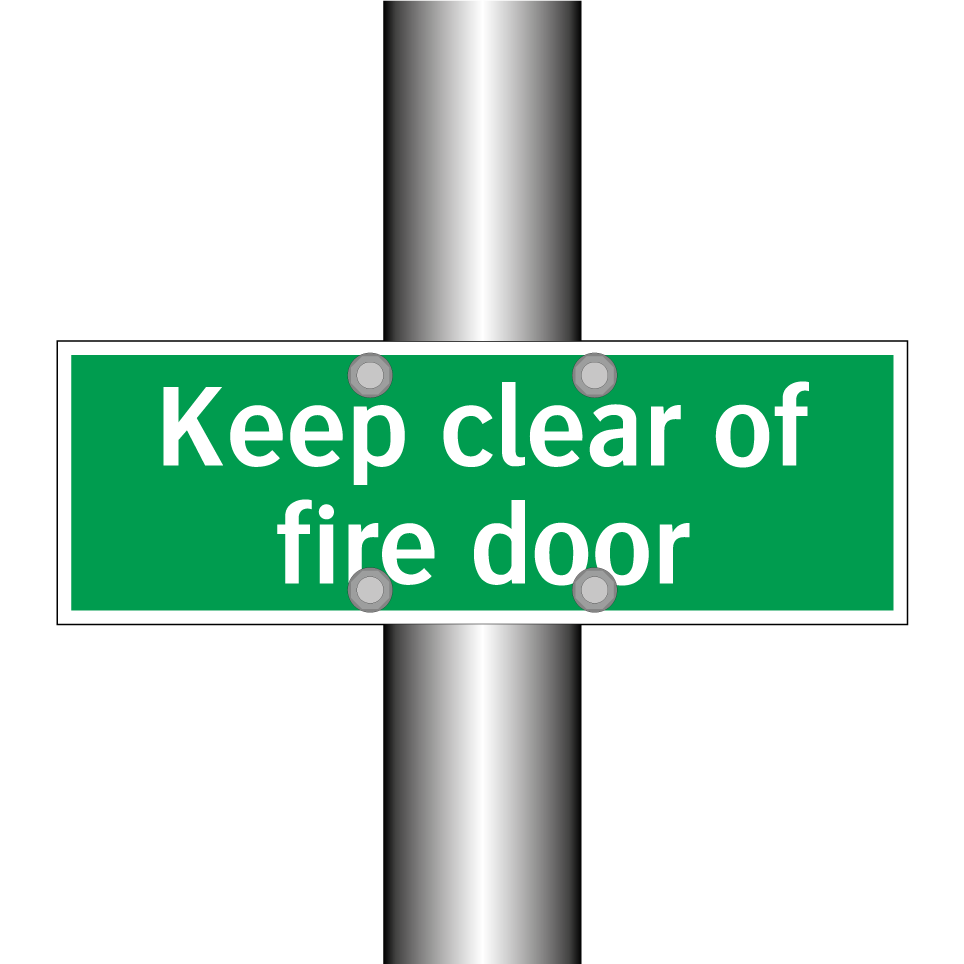 Keep clear of fire door