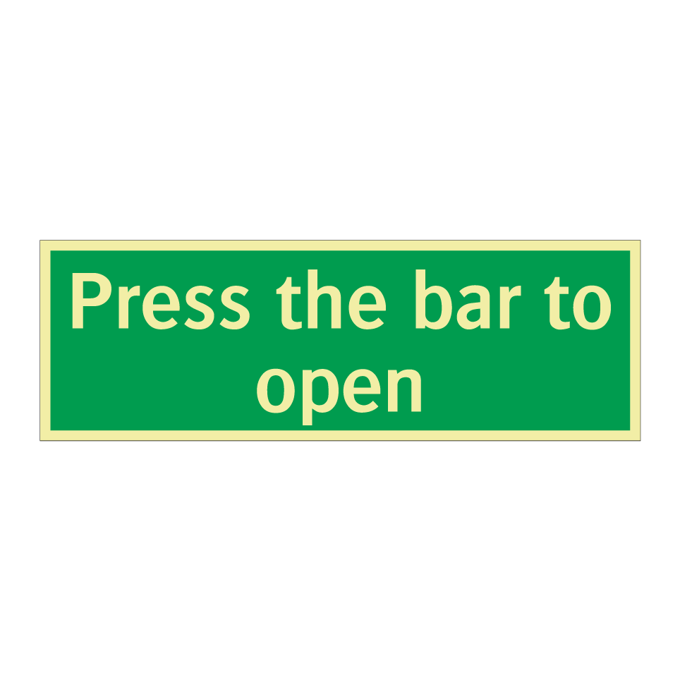 Press the bar to open