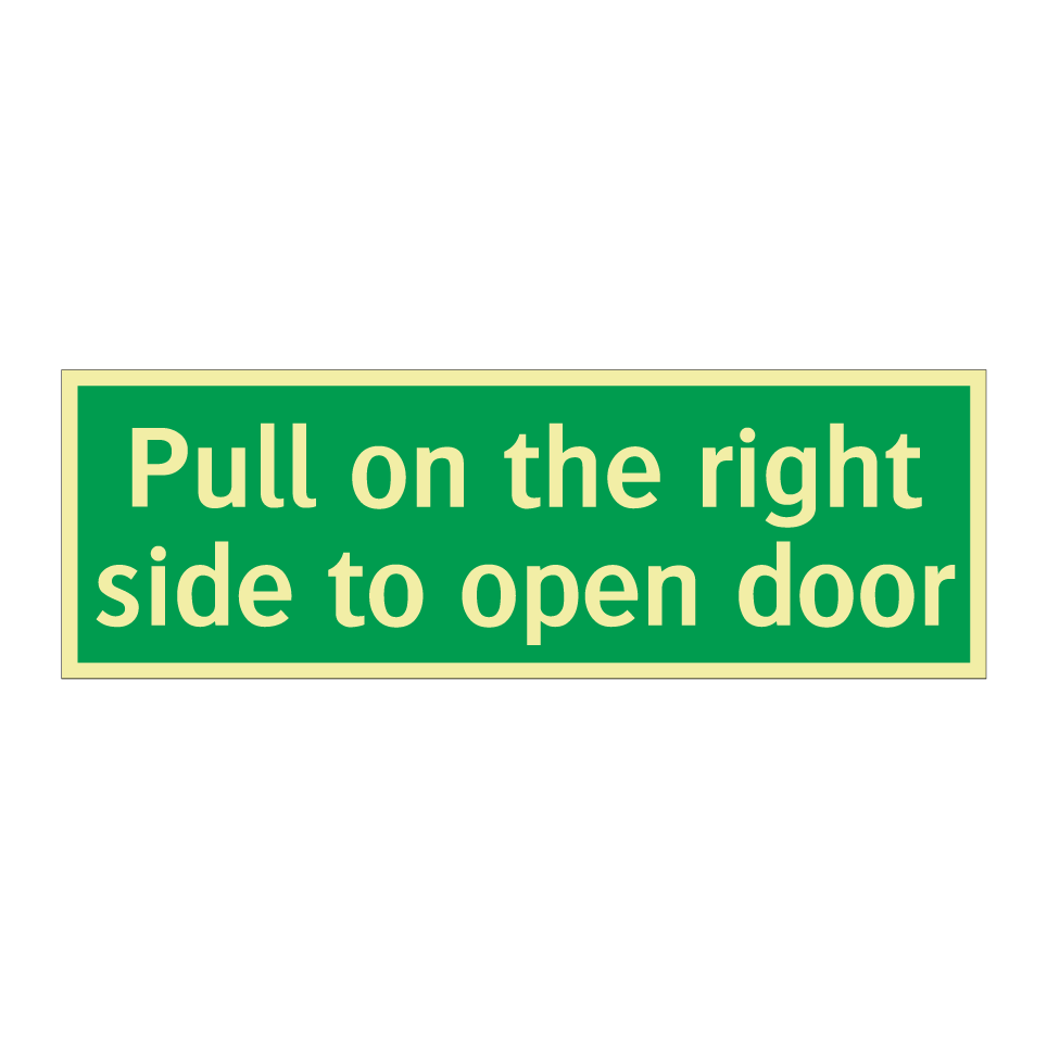 Pull on the right side to open door