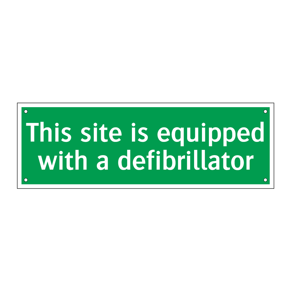 This site is equipped with a defibrillator