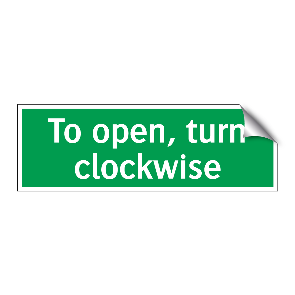 To open, turn clockwise
