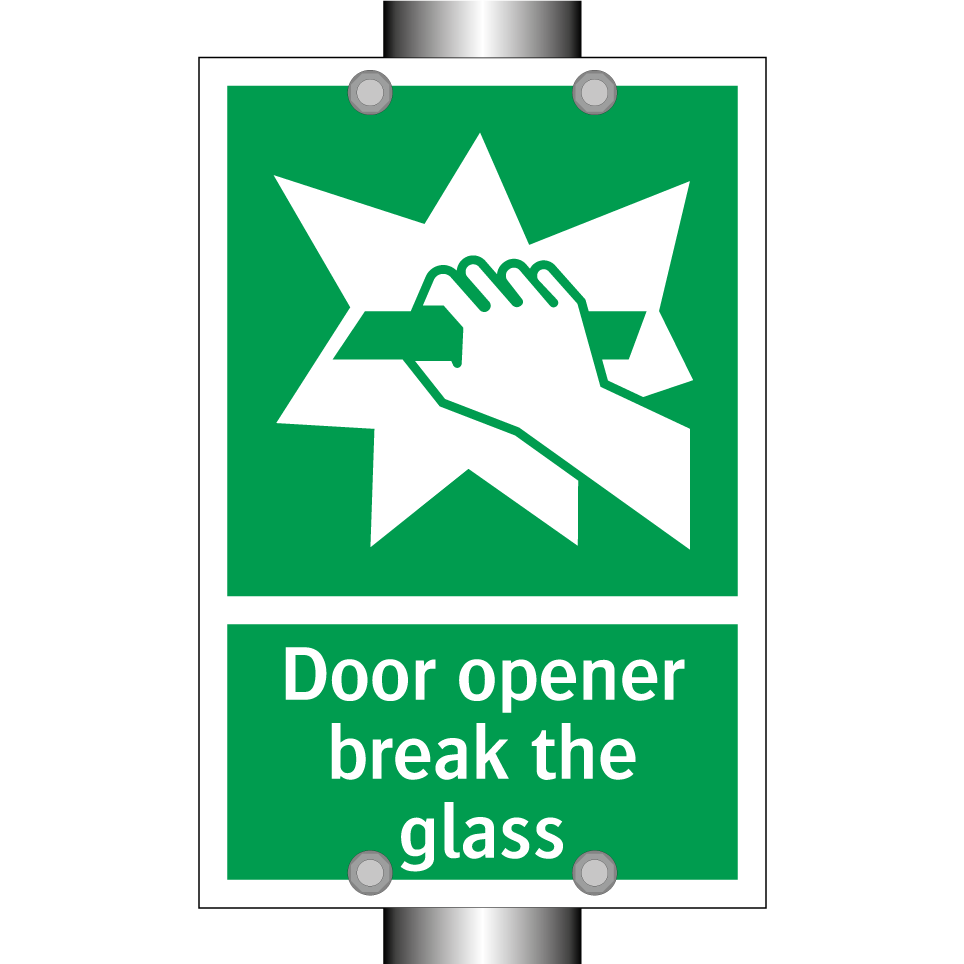 Door opener break the glass