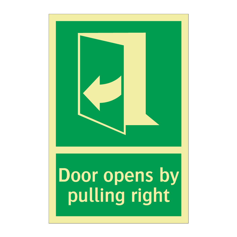 Door opens by pulling right